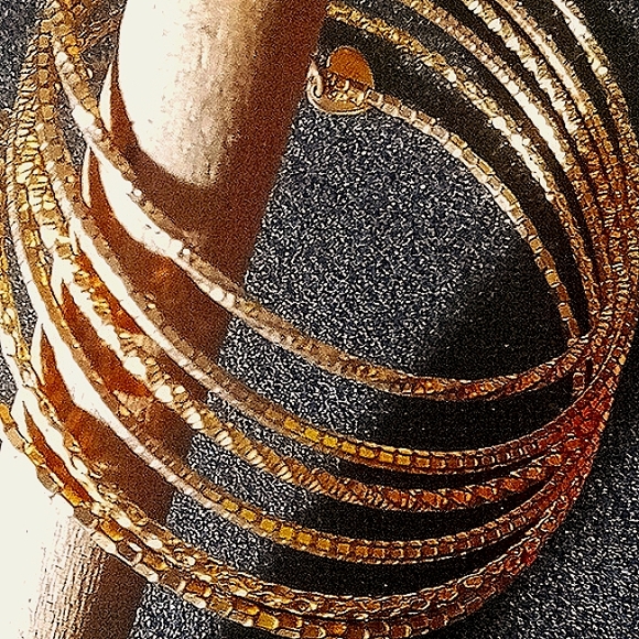 BANGLE BRACELETS  BRONZE MILOR ITALIANO  6 PC SET - Picture 5 of 10